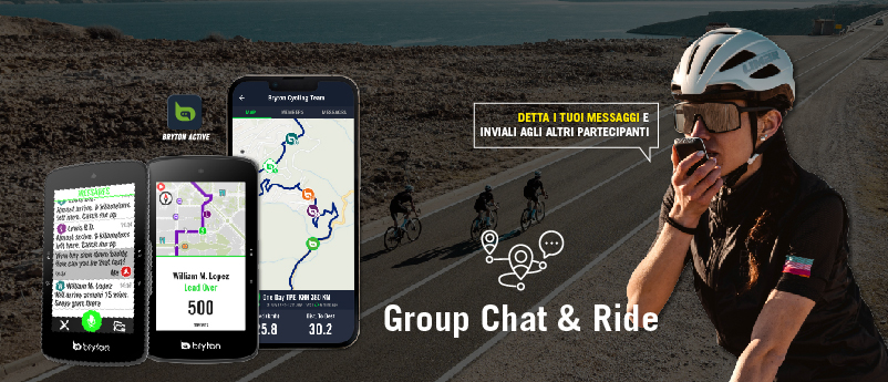 Bryton Rider S800 Chat e Group Ride