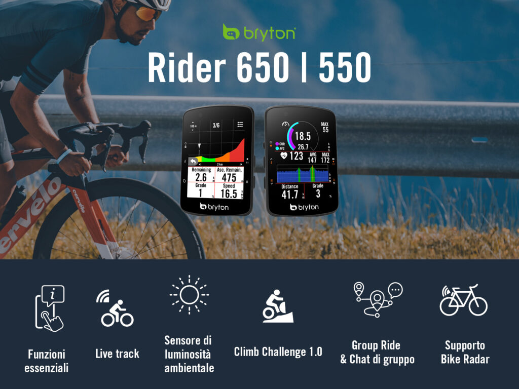 Bryton Rider 650 e Rider 550